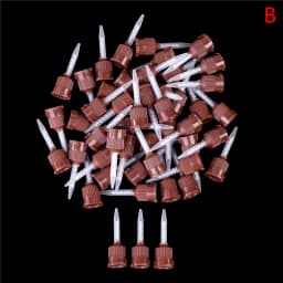 Wholesale 50Pcs/Pack Dental Materials Impression Mixing Tips Temporary Silicon Rubber Dispenser Gun Mix Head Dentist Tools 3.5mm