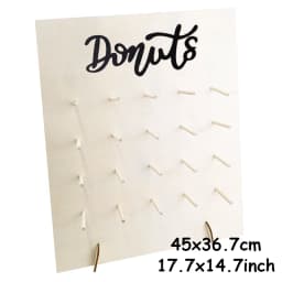1set Wooden Donut Wall Stand Donut Holder Wedding Birthday Dount Party Decorations Kids Girl Baby Shower Donut Party Decoration