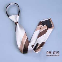 NEW Mens Retro Zipper Ties for Men 8CM Neck Tie Solid Striped Fashion Blue Neckties Men's Automatic Zipper Tie Red Lazy Ties