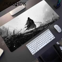 Black Samurai Mouse Pad Gamer Table Mat Teclado Empresa Gaming Laptop Esports Mousepad PC Office Accessories Computer Desk Mats