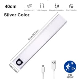 Night Lights Motion Sensor LED Cabinet Light USB Rechargeable Closet Light For Kitchen Wardrobe LED Lighting 20cm/30cm/40cm