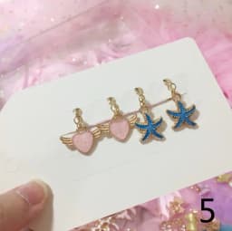 2 Pairs/Set 2 Pairs/Set New Arrivals Cute White Cats Butterfly Clip on Earrings for Kids Girls Earrings Jewelry No Pierced Child