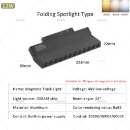 QIUBOSS Modern Magnetic Track Lights Embedded LED Spotlight Downlight Living Room Without Main Light Lighting Grille Lamp Series