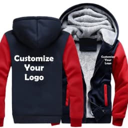 Customized Men's Jacket Winter Thicken Hooded Jackets Male Long Sleeve Coat Casual Zip Up Hoodies Streetwear Men's Coats