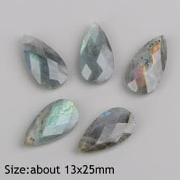 Water Drop Shape Stone Charms Faceted Amazonite Pendant Natural Gems Crystal Charms For Jewelry Making DIY Necklace 13x18mm