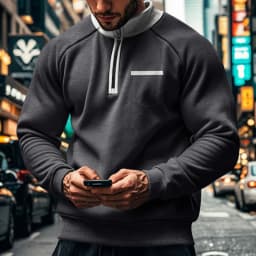 Men-Fleece-Lined-Half-Zip-Sweatshirt-Stand-Collar-Color-Block-Pocket-Pullover-Autumn-Winter-Loose-Casual-Warm-Long-Sleeve-Tops