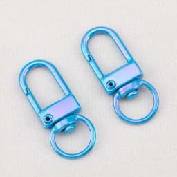 10pcs Electroplating Illusion Color Snap Lobster Clasp Hooks For DIY Colorful Trinkets Making Rotating Pet Keychains Bag Keyring