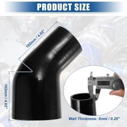 UXCELL 45 Degree 51mm-63mm 70mm-76mm ID 4Ply Car Elbow Reducer Silicone Hose Coupler Intercooler Tube Intake Piping