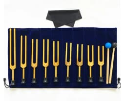 Yoga Tuning Fork Color Sets Tuning Fork Hammer Tools Sound Healing Therapy Kit 174HZ /285 /396 /417 /528/ 639 /741 /852 /963HZ