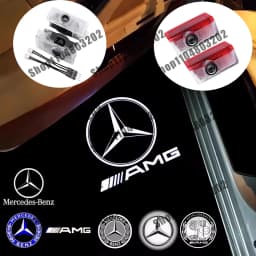 2Pcs Car LED Welcome Projector Light Door Lamp For Mercedes Benz W212 W205 AMG ML W166 W176 W177 W246 W213 GLC GLB GLA GLS GLE1