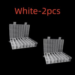 24 Grids Compartment Plastic Storage Box Jewelry Earring Box Bead Screw Container Home Storage Case Display Organizer Container