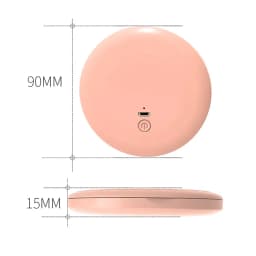 Travel Personalized Small LED Light Cosmetic 2 Side Folding Makeup Compact Pocket Mirror Women Luminous Effect Mini Mirror