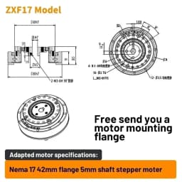 Precision Harmonic Drive Gearbox for Nema 17/23 Stepper 40-130mm Servo Motors High Torque Compact Laser Cutting Head Positioning
