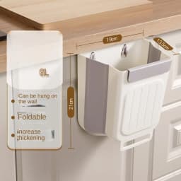 Camper Trash Can Hanging Trash Can Rv Trash Can Foldable Trash Can Household Kitchen Cabinet Hanging Garbage Storage for Kitchen