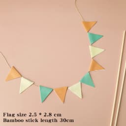 Mini Happy Birthday Banner Cake Topper Party Cake Decoration Supplies Handmade Bunting Garland Pennant Flags