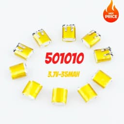 5-100pcs Lipo Rechargeable Polymer Lithium Batteries 501010 501012 3.7V 35mAh Bluetooth Batteries for Headset LED Lights Mp3/mp4