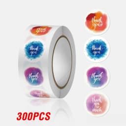 100-500Pcs Thank You Stickers 2.5cm Baking cake Packaging Envelope Sealing labels Small Business Decoration Wedding Stickers
