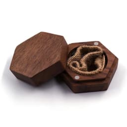 Wooden Ring Box Engagement Wedding Ceremony Heat Proposal Ring Box Jewelry Display Gift for Girl Walnut Wood Bracelet Package