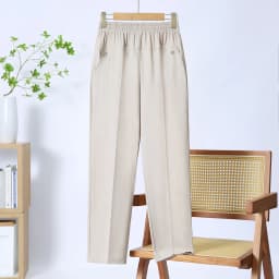 Summer women's soft pants/Capri pants plus size casual pants 2025 elastic waist office casual outdoor pants