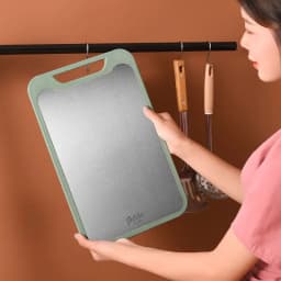 304 Stainless Steel Cutting Board Double-Sided Chopping Board Kitchen Fruit Cutting Board Kitchen Rolling Chopping Board