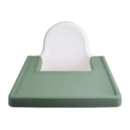 Full-coverage silicone placemat for IKEA high chairs—dishwasher-safe, BPA-free, designed for toddlers learning to feed themselve