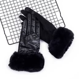 New Women Winter Light Water Proof Plus Cashmere Keep Warm Touch Screen Gloves Suede Fashion Big Plush Wrist