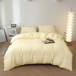 1pc Solid Color Duvet Cover 100% Washed Cotton Quilt Cover Japanese Minimalist Style Bedding Single Double King Queen Size Bed