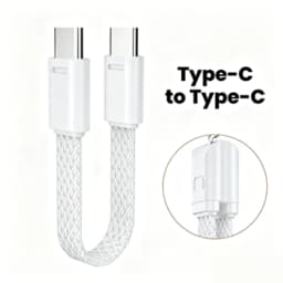 16.5cm 60W USB C To Type C Short Cable Fast Charging Braided Keychain Data Cable Phone Charge Wire For iPhone Xiaomi usb c kabel
