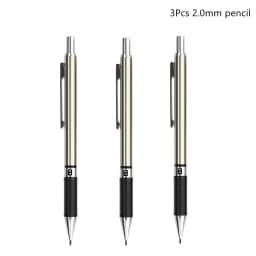 Full Metal 2.0 mm Mechanical Pencils Leads Set for Art Drawing Painting Color 2B Automatic Pencils Office School Pens Supplies