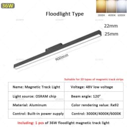 QIUBOSS Modern Magnetic Track Lights Embedded LED Spotlight Downlight Living Room Without Main Light Lighting Grille Lamp Series