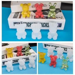 Lovely 3D Animal Shaped Resin Mold Silicone Keychain Mold Pendant Epoxy Casting Mould for DIY Crafts Jewelry Making Tool