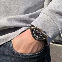 Luxury Melting Watch Couple Irregular Shape Quartz Watch Surrealist Creative Design Leather Watch for Men Women Lovers Gift 2026