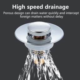 Universal Stainless Steel Basin Pop-Up Bounce Core Basin Drain, Sink Filter, Bathtub Plug, Bathroom Tool