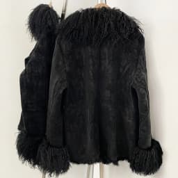 OFTBUY New Winter Warm Curly Mongolia Sheep Fur Jacket Women Vintage Shearling Coat Slim Faux Suede Real Rabbit Fur Clothing