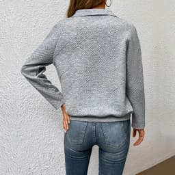 Casual Long Sleeve Hoodie Regular Fit Simple Style with Pocket Stand Collar Patchwork Lightweight Single Women Hoodie Autumn