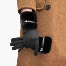 Winter Women Keep Warm Plus Velvet Touch Screen Thicken Plush Wrist Suede Gloves Fashion Personality Elegant Drive Cycling