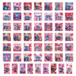 50pcs Disney Cute Stitch Stickers, Cartoon Decoration, Suitable for Laptops, Suitcases, Phones, and Water Bottles
