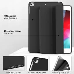 For Apple iPad Mini 1 2 3 4 5 1st 2nd 3rd 4th 5th Gen, Magnetic Flip Smart Cover for iPad Mini 1/2/3/4/5 7.9-inch Soft TPU Case
