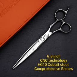 MURASAKI 6 inch Professional CNC Thinning Scissors,Made by Japanese VG10 Steel Barber Scissors,Top-level Hair Cutting Machine