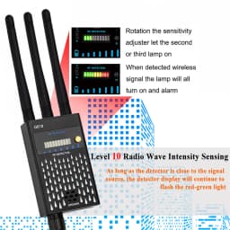 Professional RF Signal Detector Anti-spy Hidden Camera Detect Lens WiFi Signal GPS Tracker Finder GSM Audio Bug Finder Scanner