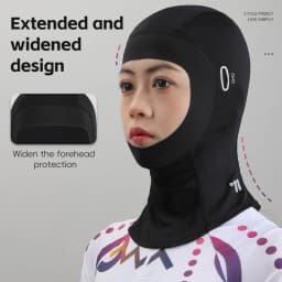 WEST BIKING Ice Silk Full Face Balaclava UPF50+Sun Protection Neck Guard Cycling Mask Breathable Quick Dry Headgear with Glasses