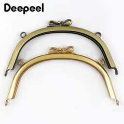 2/5Pcs 10.5/16.5cm Smooth Bow-knot Bags Handle Purse Frames Clutch Kiss Clasp Sewing Brackets DIY Metal Bag Handles Accessory