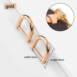 CRAZYSMITH 2pcs Detachable D Buckle Bag Straps Hardware Bag Accessories Zine Alloy Opening D Buckle Inner Diameter 13mm