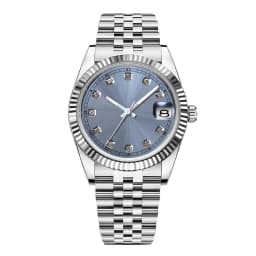 Custom Logo NH35 Movement Men Watch 36mm/39mm Diamond Bezel Diamond Dial Sapphire Crystal 100M Waterproof Mechanical Wristwatch