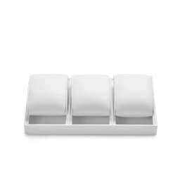 Oirlv Jewelry Display Tray White Ring Earring Display Jewelry Tray Leather Jewelry Trays Bangle Bracelet Necklace Display Trays