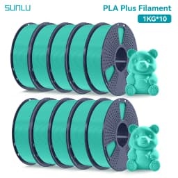 SUNLU 10 Roll PLA Plus/Clear Filament 1.75 Mm +/- 0.02 Mm 1 Kg Spool (2.2 Lbs) Neatly Arranged No Knot Filament Fit Most FDM Pri