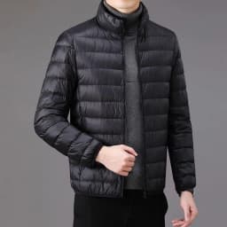 Lightweight Short down Cotton Jacket for Men Autumn Winter Fashion Urban Style Hooded Coat Thin Model Regular Length Silk Cotton