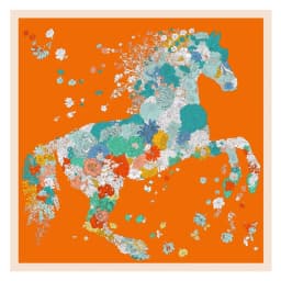 POBING Twill Silk Square Scarf Animals Print Women Scarves Wrap Giraffe Neckerchief Spanish Foulards cachecol Large Bandana