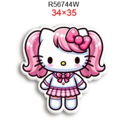 Hello Cat 10pcs/lot San Resin Planar Transparent Glitter Acrylic Flatback for Charms DIY Bow Craft Supplies Phone Case Decor