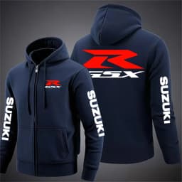 2025 Spring and Autumn Suzuki RGSX Logo Super Motorcycle Hoodie Jacket Commuter Men's Hooded Zipper Hoodie 
